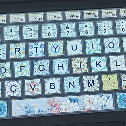 Silicon Keyboard Cover Skin for Microsoft Surface Pro 7/6/5, 2019,2018,2017 Keyboard,US Layout,Garland - color: Garland