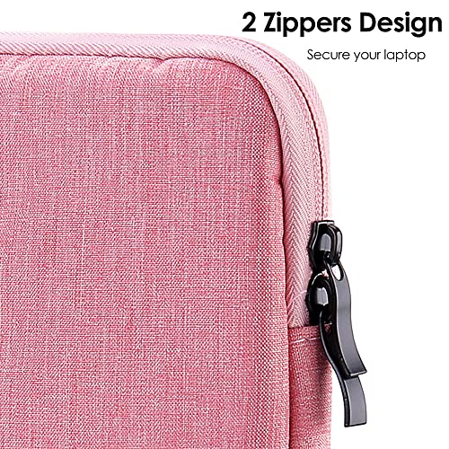 ProElife 13 Inch Laptop Sleeve for MacBook Air 13.6, Water-Resistant, Pink | Snug Fit, Protective Laptop Case, Anti-Scratch, Soft Inner Lining, Extra Storage, Travel Carry Case for Home, Office - color: Pink