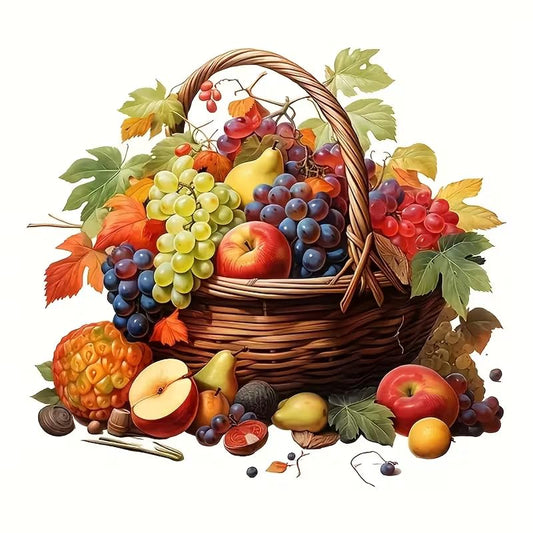Fruit Basket PVC Vinyl Car Decals Stickers Waterproof Self-Adhesive Decals for Cars, Laptops, Trucks, Motorcycles Wall Window Luggage Scratch Cover Door Decor Sticker