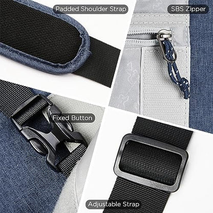 OIWAS Messenger Bag for Men, 15.6 Inch Laptop Crossbody Bags Women Casual Satchel Shoulder Bag College Travel Office Briefcase - color: Blue, size: 15.6 Inch