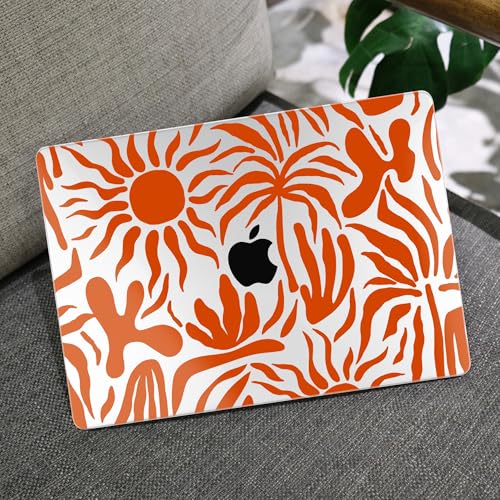 MEEgoodo Case for M5/M4/M3/M2 MacBook Air 13 inch Case 2026 2025 2024 2022, Fit Model A3449/A3240/A3113/A2681, Laptop Hard Shell Compatible with MacBook Air 13.6-inch, Abstract Sun & Palm Tree - color: Abstract Sun & Palm Tree