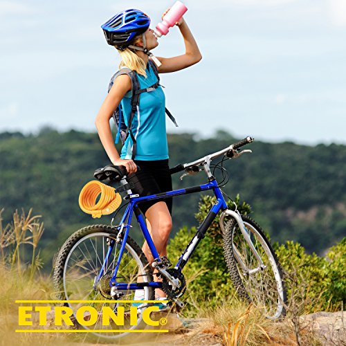 Etronic Bike Lock M6, Cable Lock 6 Feet Long Coiled Security Resettable Combo Combination Lock Bicycle Lock with Mounting Bracket - color: Yellow