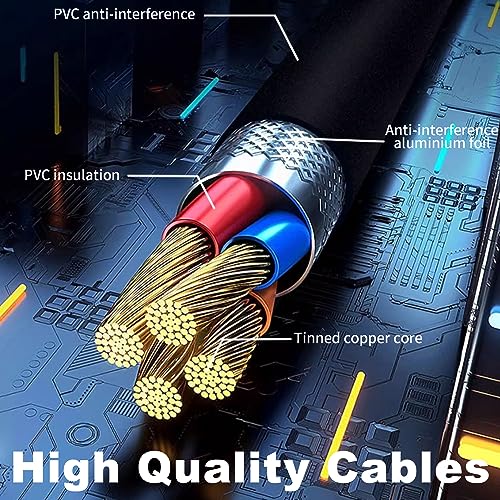 Poyiccot 3.5mm Headphone Splitter, 3.5mm Aux Splitter Cable, 1 to 6 Ways 1/8inch TRS Male to Female Stereo Extension Cable for Earphone Headset Speakers 1.5ft - size: 3.5mm TRS Cable 1.5ft