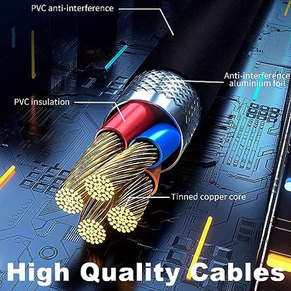 Poyiccot 3.5mm Headphone Splitter, 3.5mm Aux Splitter Cable, 1 to 6 Ways 1/8inch TRS Male to Female Stereo Extension Cable for Earphone Headset Speakers 1.5ft - size: 3.5mm TRS Cable 1.5ft
