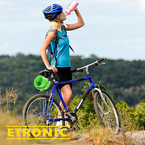Etronic Bike Lock M6, Cable Lock 6 Feet Long Coiled Security Resettable Combo Combination Lock Bicycle Lock with Mounting Bracket - color: Green