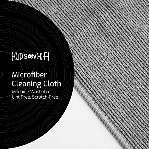Hudson Hi-Fi Anti Static Microfiber Record Cleaning Cloth - 5 pk - The Audiophiles Anti-Scratch Lint & Dust Magnets - 7X Capillary Absorption LP & Record Cover Cleaner Protector Cleaning Cloths