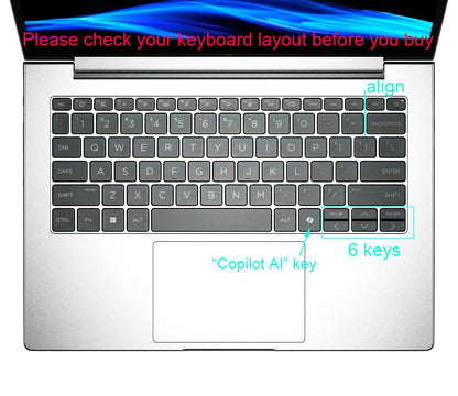 First-Row Backlight Keyboard Skin Compatible for 2026 HP EliteBook 8/6 G1i G1q G1a G1aN G1ah 14 inch & ProBook 4 G1i G1q G1a 14", EliteBook 640 G11 14” (NOT for EliteBook Ultra G1q/G1i 14") (Pink) - color: Pink