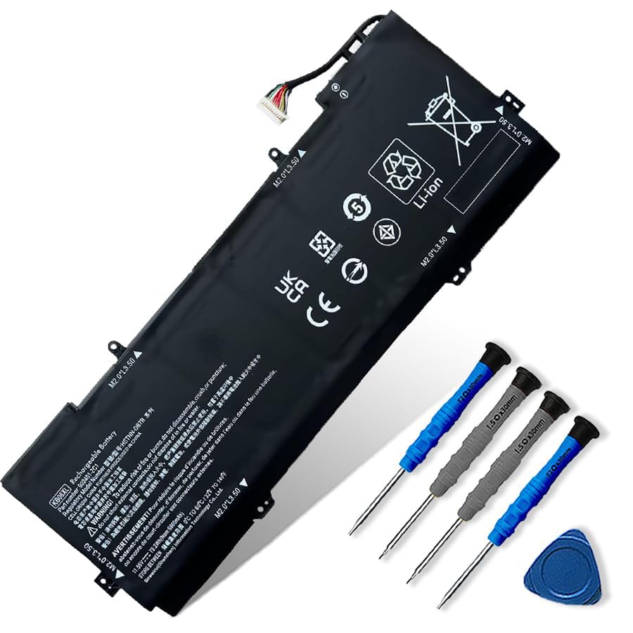 79.2Wh KB06XL Laptop Battery Replacement for HP Spectre X360 15-BL0XX 15-BL1XX 15-BL112DX Pavilion x360 14 Series HSTNN-DB7R KBO6XL TPN-Q179 902401-2C1 902499-856 11.55V 6860mAh - size: 12.85*4.30*0.22 inch KB06XL