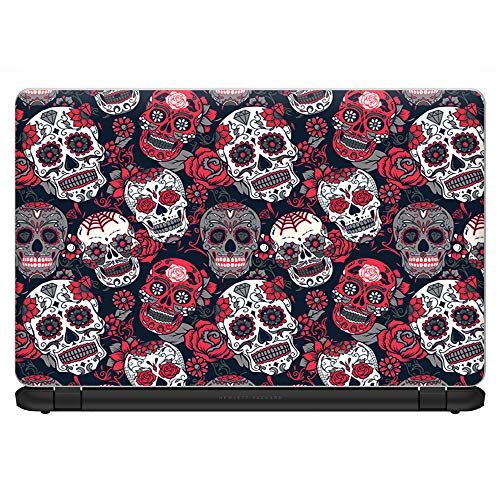 It's A Skin 15.6 inch Laptop Notebook Skin Vinyl Sticker Cover Decal Universal fit for 15.6" (May Require Trimming) HP Lenovo Apple Mac Dell Compaq Asus Acer/Sugar Skulls Red Black Dia de Los