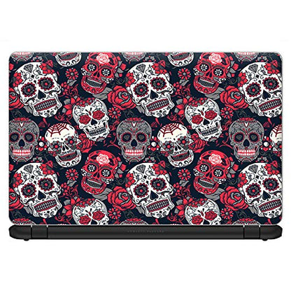 It's A Skin 15.6 inch Laptop Notebook Skin Vinyl Sticker Cover Decal Universal fit for 15.6" (May Require Trimming) HP Lenovo Apple Mac Dell Compaq Asus Acer/Sugar Skulls Red Black Dia de Los