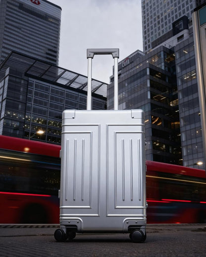 All Aluminum Carry On Luggage，Cut from Whole Aluminum Sheet，22x14x9 Airline Approved ，（3rd Generation，Premium Metal zipperless suitcase ） (silvery, 26inch) - color: silvery, size: 26 inch
