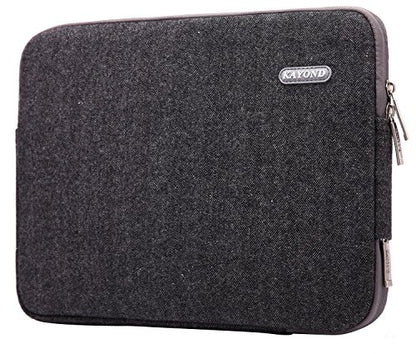 Herringbone Woollen Water-Resistant for 15-15.6 Inch Laptop Sleeve Case Bag (15-15.6 Inches, Black) - color: Black, size: 15-15.6 Inches