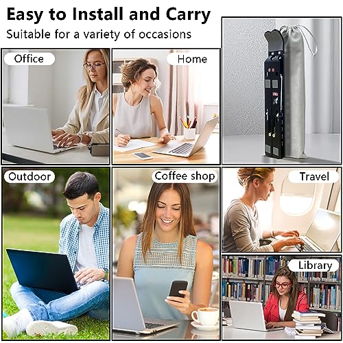 Laptop Stand, Computer Tablet Stand, Adjustable Aluminum Foldable Portable Laptop Holder Riser, Compatible with MacBook Air Pro, Lenovo, HP, Dell, More 10-15.6” Laptops and Tablets (Black) - color: D102 Black