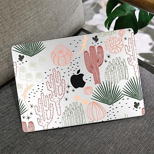 MEEgoodo for M5/M4/M3/M2 MacBook Air 15 inch Case 2026 2025 2024 2023, Case Fit Model (A3448/A3241/A3114/A2941) for MacBook Air 15.3 inch, Cacti - color: Cacti