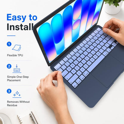 Soonjet Keyboard Cover Skin for 2026 MacBook Neo 13 inch A3404 A18 Pro, Premium Ultra Thin Clear Keyboard Protector, US ANSI Layout (Indigo) - color: Indigo
