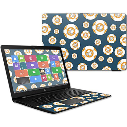MightySkins Skin Compatible with HP 17t Laptop 17.3" (2017) - Mini Galaxy Bots | Protective, Durable, and Unique Vinyl Decal wrap Cover | Easy to Apply, Remove, and Change Styles | Made in The USA - color: Mini Galaxy Bots
