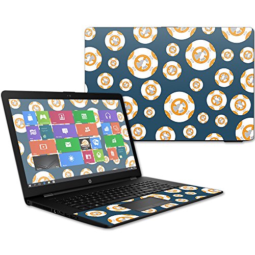 MightySkins Skin Compatible with HP 17t Laptop 17.3" (2017) - Mini Galaxy Bots | Protective, Durable, and Unique Vinyl Decal wrap Cover | Easy to Apply, Remove, and Change Styles | Made in The USA - color: Mini Galaxy Bots