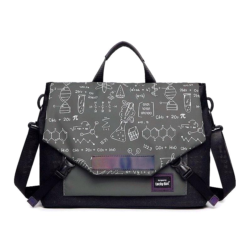 Multifunctional laptop bag, 13.3-16 inch waterproof laptop bag, casual crossbody shoulder handbag for men and women - color: Black-gray Equation