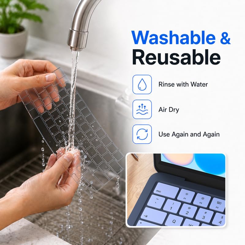Soonjet Keyboard Cover Skin for 2026 MacBook Neo 13 inch A3404 A18 Pro, Premium Ultra Thin Clear Keyboard Protector, US ANSI Layout (Indigo) - color: Indigo
