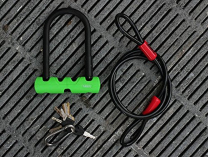 ABUS MINI Ultra 410 Bike U-Lock - color: Black, size: 7, style: 410 Mini + Cobra