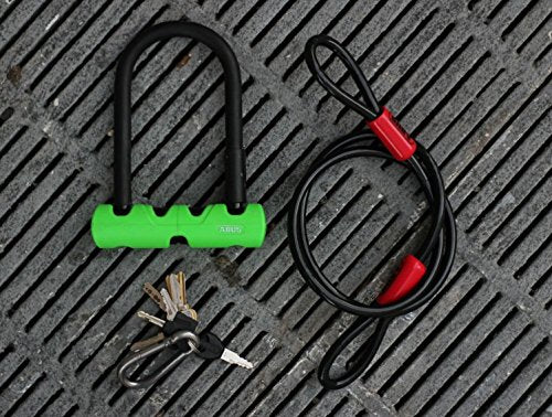 ABUS MINI Ultra 410 Bike U-Lock - color: Black, size: 5.5, style: 410 Mini + Cobra