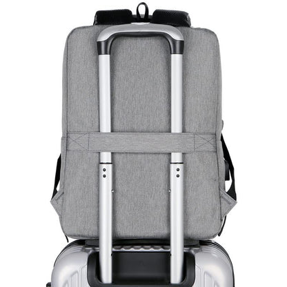 Travel Laptop Backpack Business Laptop Backpack with USB Charging Port (Gray) - color: 1 Year Ash