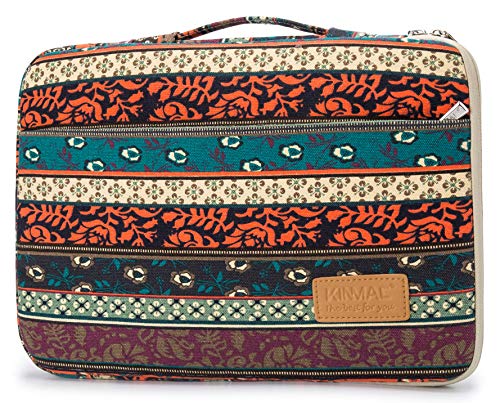 Kinmac 360° Heavy Duty Protective Laptop Sleeve Case Bag Cover with Handle for MacBook Air 13 inch,iPad Pro 13 inch and 13.3 inch HP,Dell,Lenovo,Asus,Acer Laptop (Bohemian) - color: New Bohemian, size: 12 inch-13.3 inch
