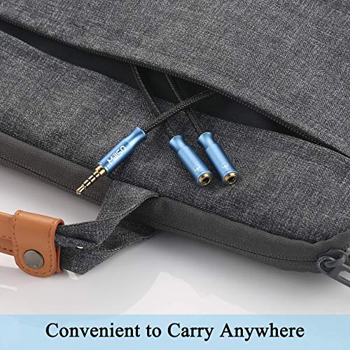 3.5mm 4 Pole TRRS Audio Splitter Cable for 2 TRRS Headphone and Mic | Nylon Braided CTIA Stereo 3.5mm Male to 2 TRRS Female Aux Headphone Y Splitter Cable for PC Laptop Smartphone PS4 Xbox - 1 FT - size: 1 Feet - Braided