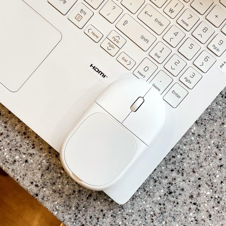 Magnito – Magnetic Wireless Bluetooth Mouse for MacBook, iPad, Laptop, Windows, Chrome OS, Linux – Compact & Portable, Slim, Lightweight, Quiet Clicks – The Best Travel Mouse (Snow White) - color: White