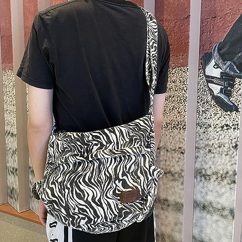 Large Canvas Messenger Bag with Multiple Pockets for Men and Women, Crossbody Shoulder Tote Hobo Laptop Bag - color: 91 - Banma Line