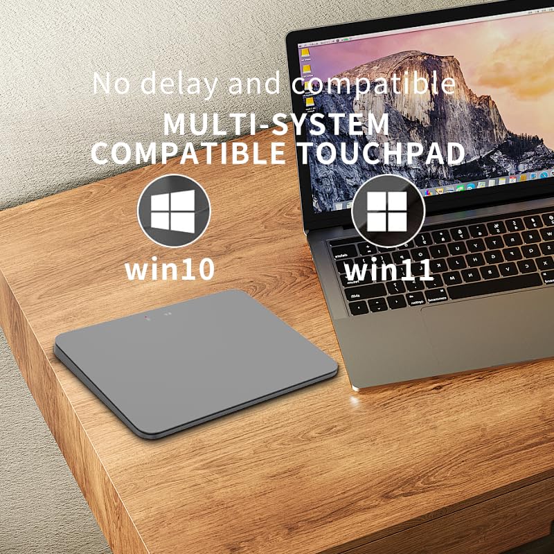 Function Trackpad - Three-Mode Connection (Bluetooth/2.4G/USB-C) Multi-Function trackpad, Support Multi-Device Switching, Built-in System Gestures, Suitable for Windows10/11 Systems (Black)
