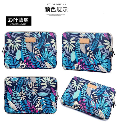 BSLVWG 11.6 Inch Laptop Sleeve Multi-Color & Size Choices Case/Water-Resistant Neoprene Notebook Computer Pocket Tablet Briefcase Carrying Bag/Pouch Skin Cover - color: Blue Leaves, size: 11.6 inch